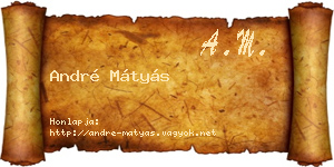André Mátyás névjegykártya